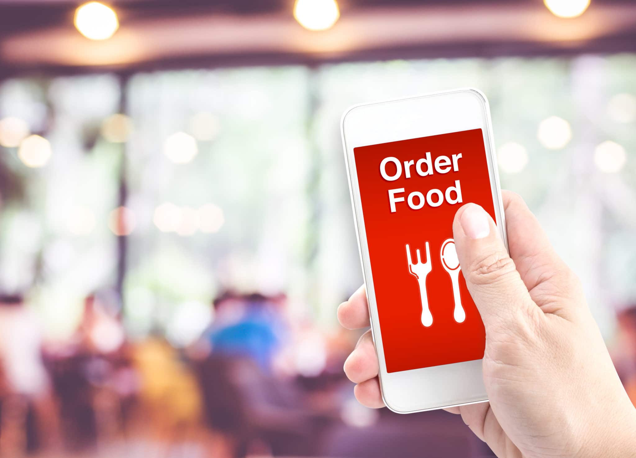 ordering food through on demand app